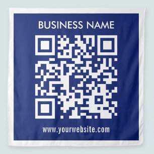 Tapiz Código QR editable (generado al instante) Azul M