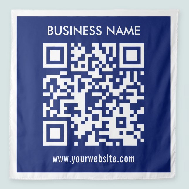 Tapiz Código QR editable (generado al instante) | Azul M (Subido por el creador)