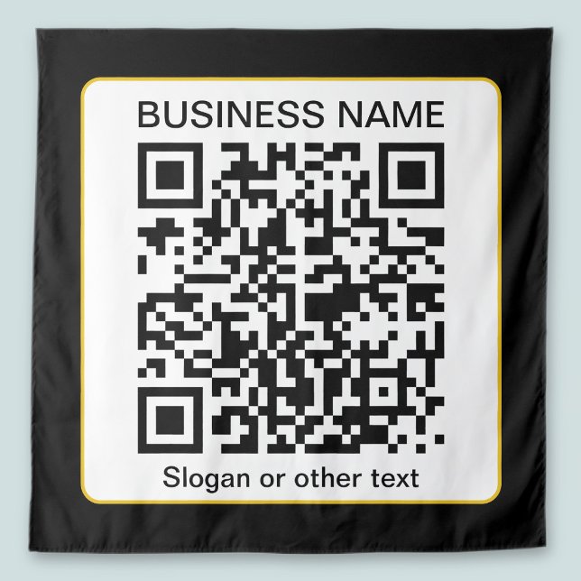 Tapiz Código QR escaneable editable + nombre de su empre (Subido por el creador)