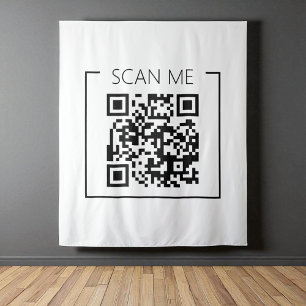 Tapiz Código QR Minimalista Escanear Negocio