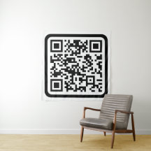 Código QR moderno editable | Blanco negro o cualqu
