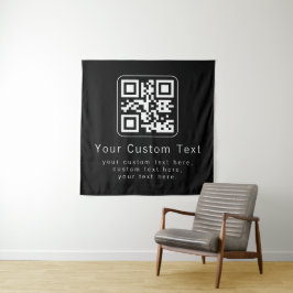 Tapiz Código QR personalizable y plantilla de texto edit