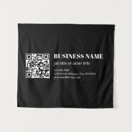 Tapiz Código QR personalizado y texto retro-moderno edit