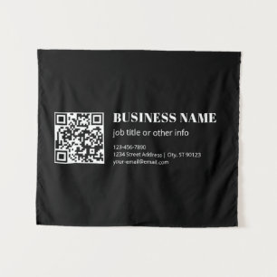 Tapiz Código QR personalizado y texto retro-moderno edit