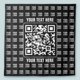 Tapiz Código QR promocional (editable) con patrón de log