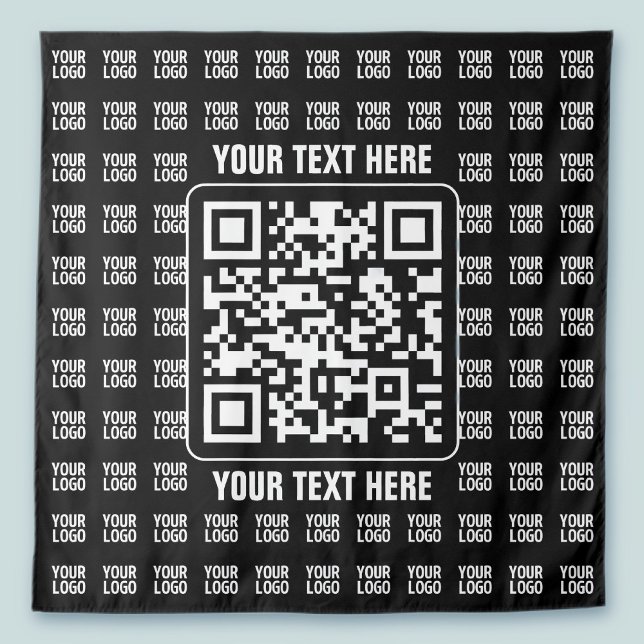 Tapiz Código QR promocional (editable) con patrón de log (Subido por el creador)