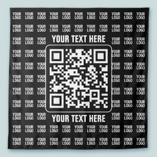 Tapiz Código QR promocional (editable) más patrón de log