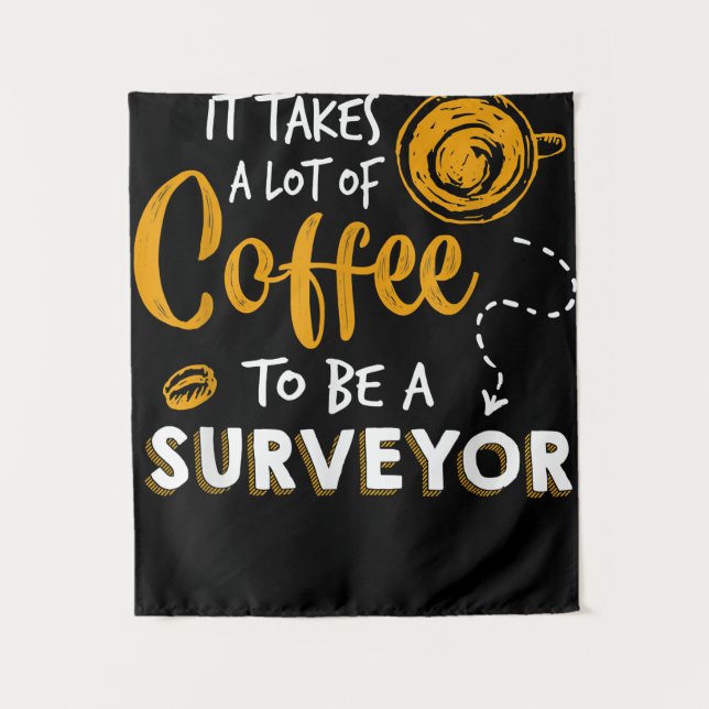 Tapiz Coffee Lover Funny Surveyor Engineer Construction (Anverso)