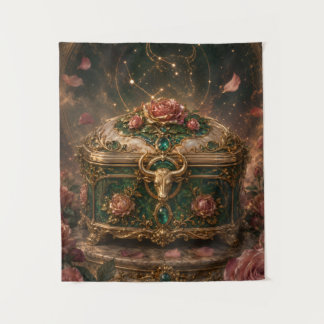 Tapiz Cofre del Tesoro de la Rosa Tauro Arte del Zodiaco