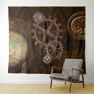 Tapiz Cogones Steampunk , Llave para engranajes y esquel