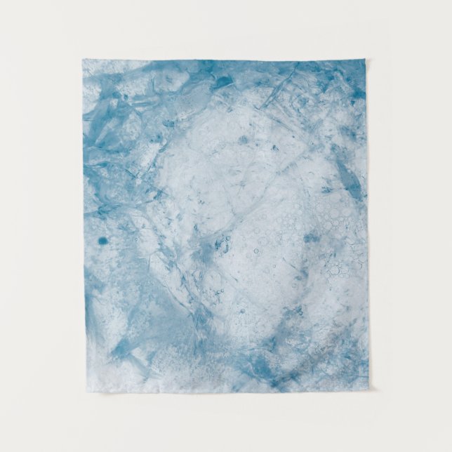 Tapiz Colchón floral azul y blanco (Anverso)