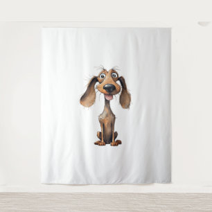 Tapiz Colección de arte de raza de perro de dibujos anim