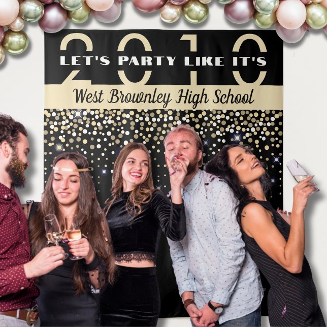 Tapiz Colegio de clase Fiesta de sindicatos Fondo de fot (School Class Reunion Photobooth Backdrop)