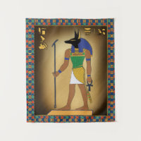 Colgando el muro del Dios egipcio Anubis