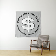 Colgando la pared con el logotipo del dólar blanco