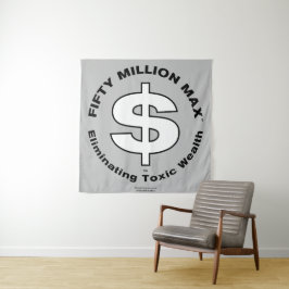 Tapiz Colgando la pared con el logotipo del dólar blanco