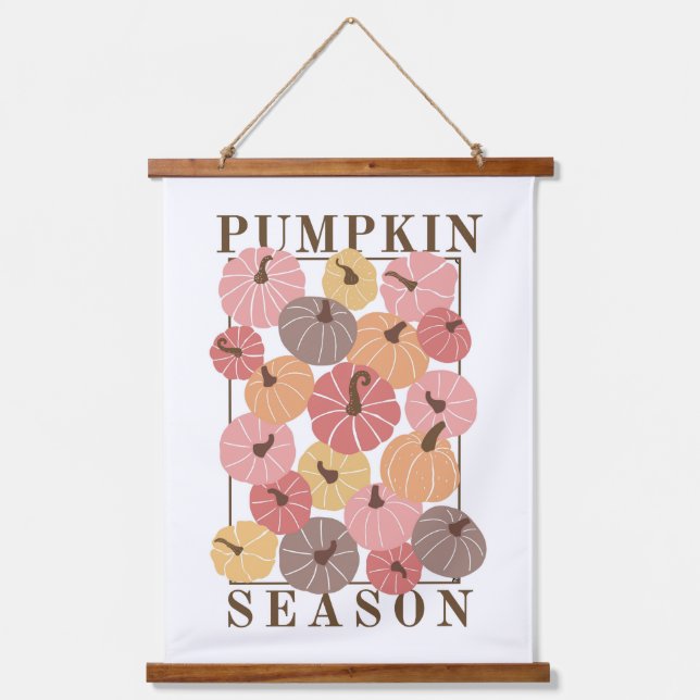 Tapiz colgante colorido de calabaza de otoño (Anverso)