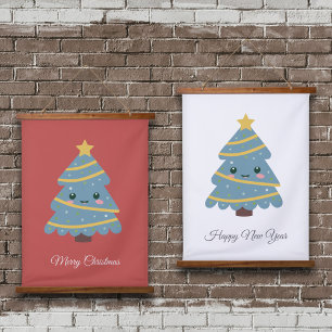 Tapiz colgante de árbol de Navidad lindo