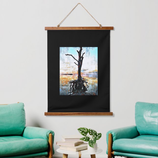 Tapiz colgante de arte digital de medios mixtos (Sala de estar)