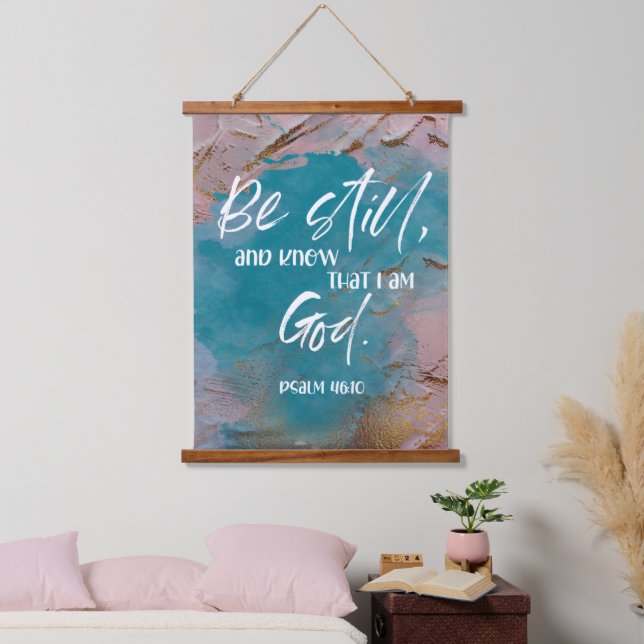 Tapiz colgante de arte mural con versículo bíblico (Dormitorio)