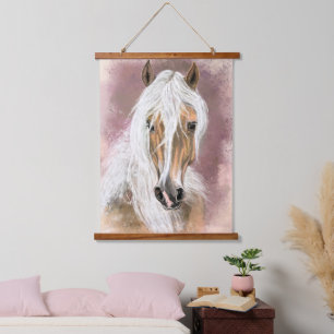 Tapiz colgante de caballo palomino