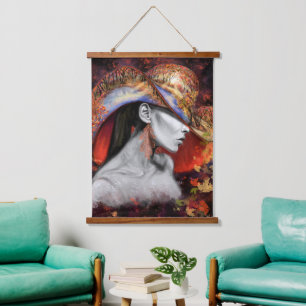 Tapiz colgante de la dama de otoño - pintura