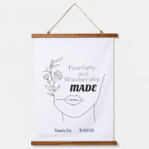 Tapiz colgante de madera de arte inspirador