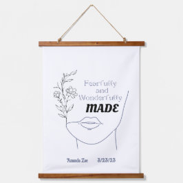 Tapiz colgante de madera de arte inspirador