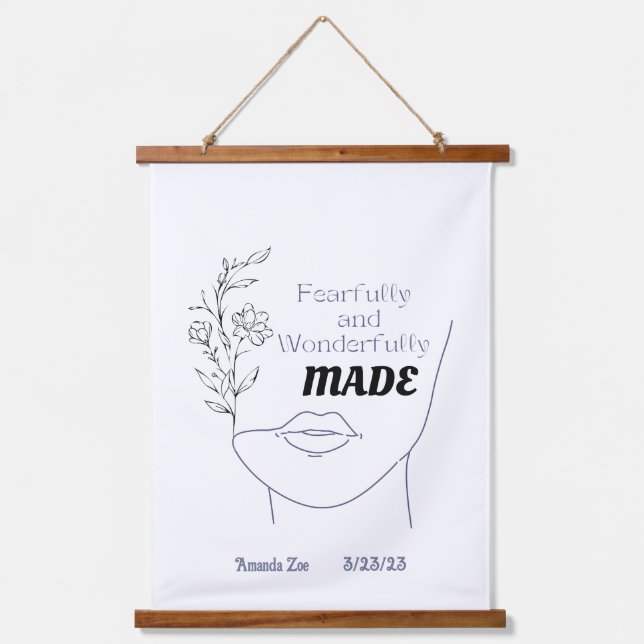 Tapiz colgante de madera de arte inspirador (Anverso)