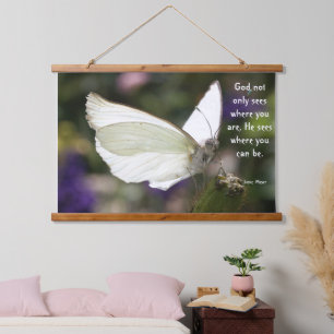 Tapiz Colgante de Mariposa Inspirador