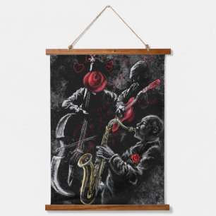 Tapiz colgante de música de jazz que amo - Arte de
