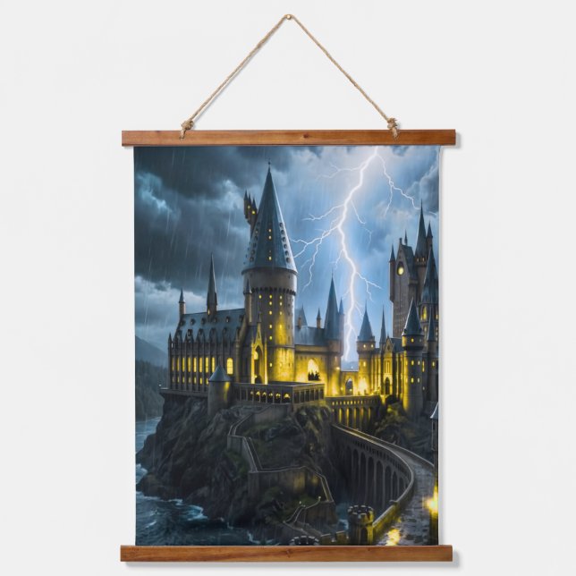 Tapiz colgante de pared de castillo nocturno (Anverso)
