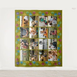 Tapiz Colgante de pared de diamante jumbo con collage de