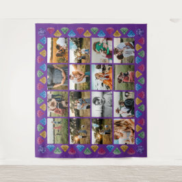 Tapiz Colgante de pared de diamante jumbo con collage de