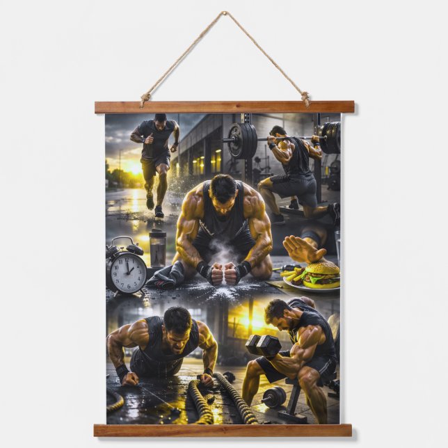 tapiz colgante de pared de gimnasio (Anverso)