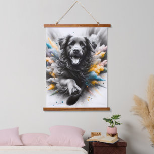 tapiz colgante de pared de perro arte amante de la