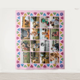 Tapiz Colgante de pared diamante jumbo con collage de 16