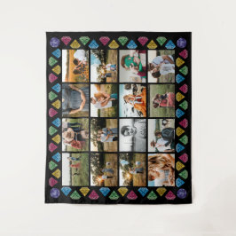 Tapiz Colgante de pared grande de diamante de collage de