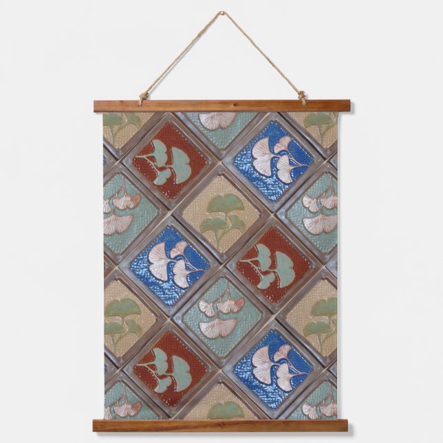 Tapiz colgante de pared, hojas de gingko (Anverso)