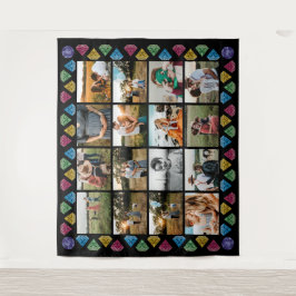 Tapiz Colgante de pared jumbo de diamante con collage de