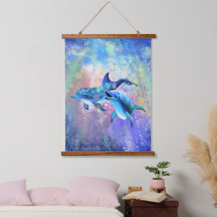 Tapiz Colgante de Pareja de Delfines