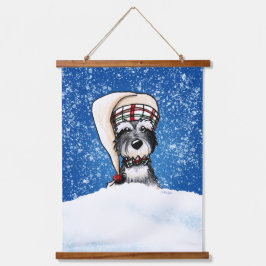 Tapiz colgante KiniArt Winter Schnauzer