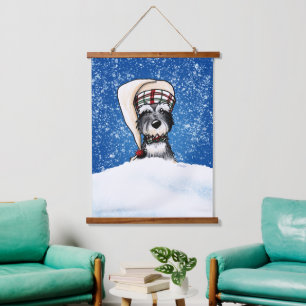 Tapiz colgante KiniArt Winter Schnauzer