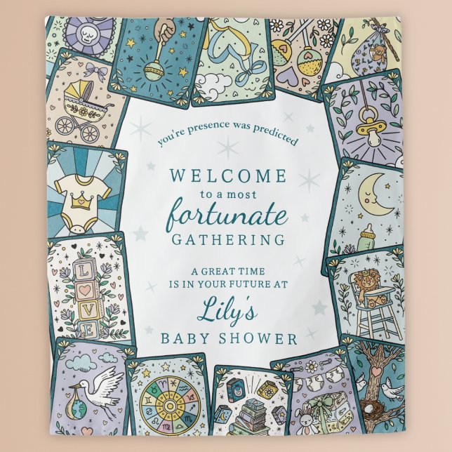 Tapiz Colgar la señal de bienvenida de Baby Shower Tarot (Subido por el creador)