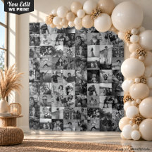 Collage de Fotos Banner Cumpleaños Boda Aniversari