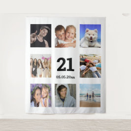 Tapiz Collage de fotos de 21 años