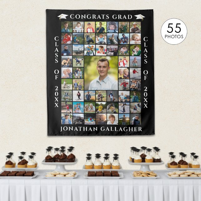 Tapiz Collage de fotos de graduación 55 Felicitaciones G (Subido por el creador)
