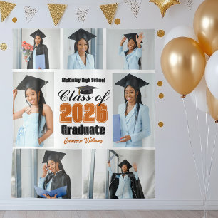 Tapiz Collage de fotos de la fiesta de graduación de Ora