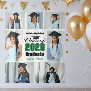 Tapiz Collage de fotos para la fiesta de graduación de l