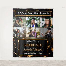 Tapiz Collage de fotos personalizadas de graduación Nomb